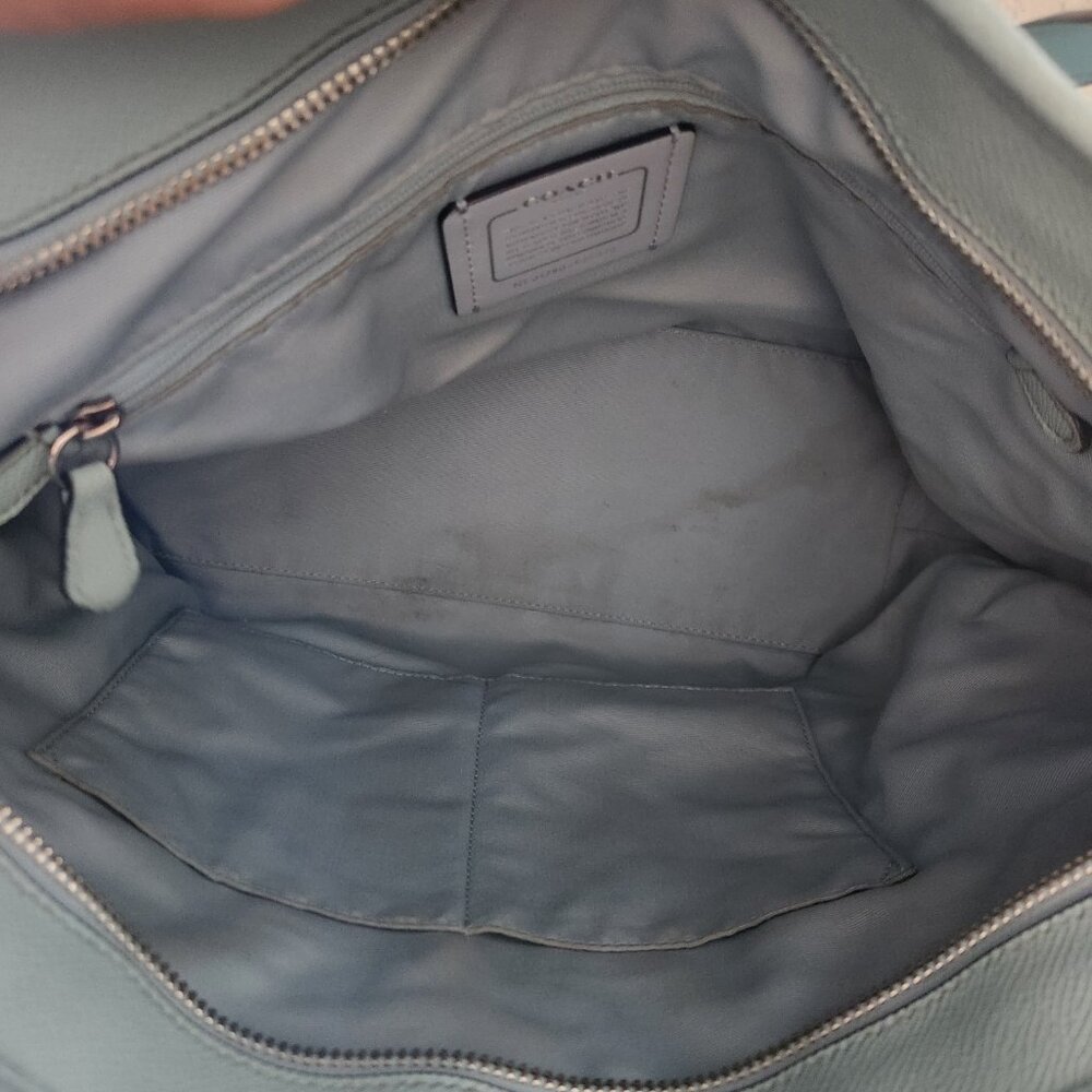 Coach City Zip Top Sky Blue Tote Bag (Damaged) - Picture 15 of 16